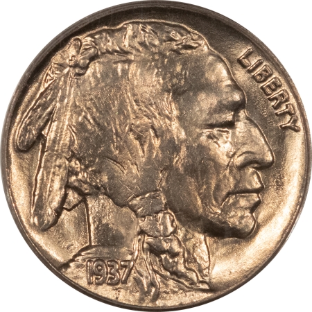 Buffalo Nickels 1937 BUFFALO NICKEL – PCGS MS-66, PREMIUM QUALITY!