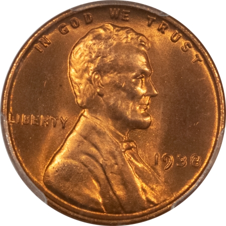 Lincoln Cents (Wheat) 1938 LINCOLN CENT – PCGS MS-67 RD