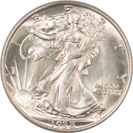 New Certified Coins 1938 WALKING LIBERTY HALF DOLLAR – PCGS MS-65 BLAST WHITE GEM!