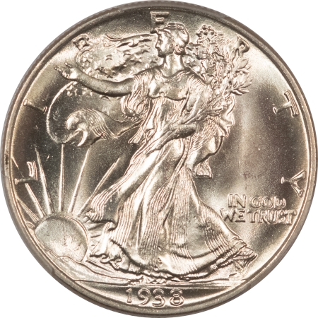 New Certified Coins 1938 WALKING LIBERTY HALF DOLLAR – PCGS MS-66, PREMIUM QUALITY BLAZER!