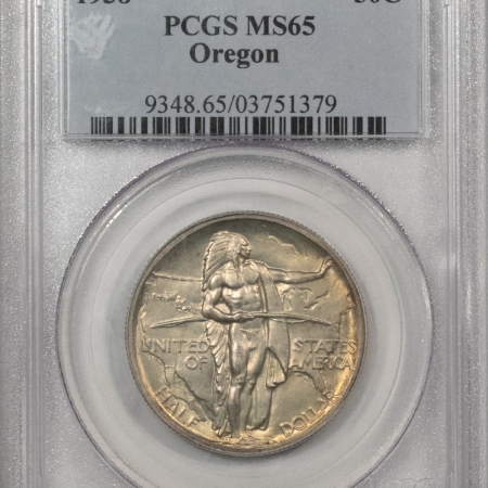 New Certified Coins 1938 OREGON COMMEMORATIVE HALF DOLLAR – PCGS MS-65 FRESH SATINY GEM!