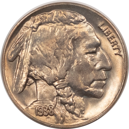 Buffalo Nickels 1938-D BUFFALO NICKEL – CHOICE BU WITH CLAIMS TO GEM!