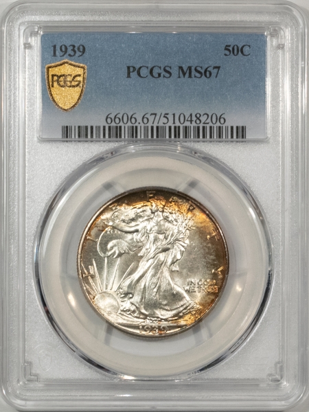 New Certified Coins 1939 WALKING LIBERTY HALF DOLLAR – PCGS MS-67, SUPERB & VERY PRETTY!