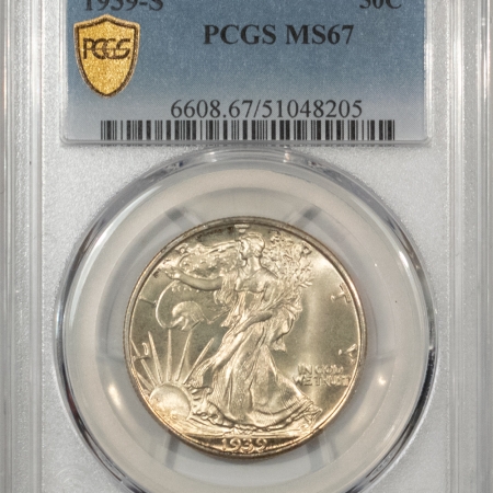 U.S. Certified Coins 1939-S WALKING LIBERTY HALF DOLLAR – PCGS MS-67 FRESH SUPERB GEM, PRISTINE & PQ!