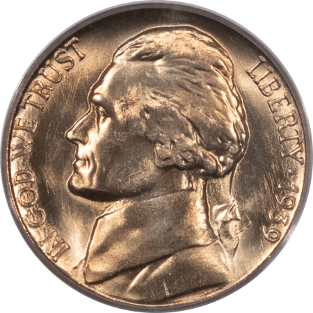 Jefferson Nickels 1939-S JEFFERSON NICKEL, REVERSE OF 1938 – PCGS MS-66