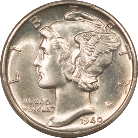 Mercury Dimes 1940-D MERCURY DIME – PCGS MS-66+ FB, SUPERB WHITE!