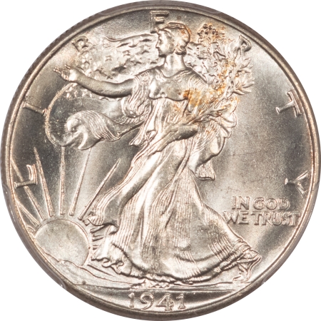 New Certified Coins 1941 WALKING LIBERTY HALF DOLLAR – PCGS MS-64, WHITE & PREMIUM QUALITY!