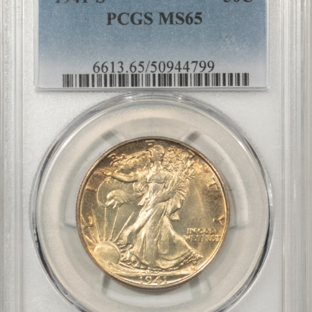 New Certified Coins 1941-S WALKING LIBERTY HALF DOLLAR – PCGS MS-65 PRETTY GEM!