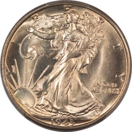 New Certified Coins 1943-D WALKING LIBERTY HALF DOLLAR – PCGS MS-66, PREMIUM QUALITY!