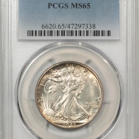 New Certified Coins 1943-S WALKING LIBERTY HALF DOLLAR – PCGS MS-65, GEM!