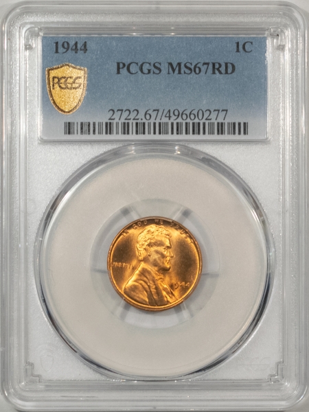 Lincoln Cents (Wheat) 1944 LINCOLN CENT – PCGS MS-67 RD