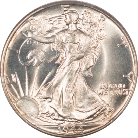 New Certified Coins 1944 WALKING LIBERTY HALF DOLLAR – PCGS MS-66, WHITE HEADLIGHT! SUPERB!