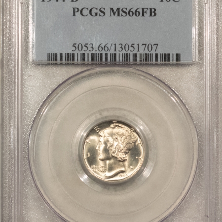 Mercury Dimes 1944-D MERCURY DIME – PCGS MS-66 FB, FROSTY, FRESH & PREMIUM QUALITY!