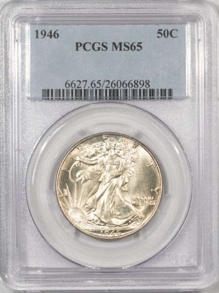 New Certified Coins 1946 WALKING LIBERTY HALF DOLLAR – PCGS MS-65