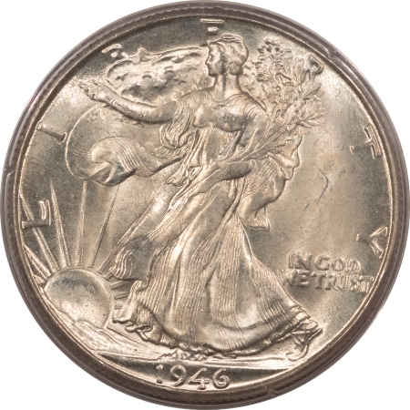 New Certified Coins 1946-D WALKING LIBERTY HALF DOLLAR – PCGS MS-64, RATTLER! PREMIUM QUALITY!