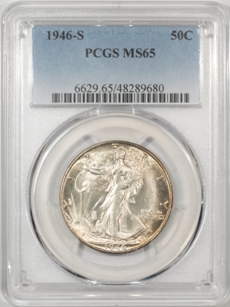 New Certified Coins 1946-S WALKING LIBERTY HALF DOLLAR – PCGS MS-65