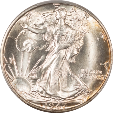 New Certified Coins 1947-D WALKING LIBERTY HALF DOLLAR – PCGS MS-66, BLAZING LUSTER! PRETTY!