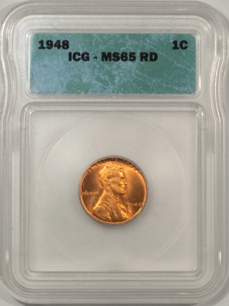 Lincoln Cents (Wheat) 1948 LINCOLN CENT – ICG MS-65 RD