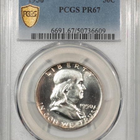 Franklin Halves 1950 PROOF FRANKLIN HALF DOLLAR – PCGS PR-67, PRISTINE AND SUPERB!