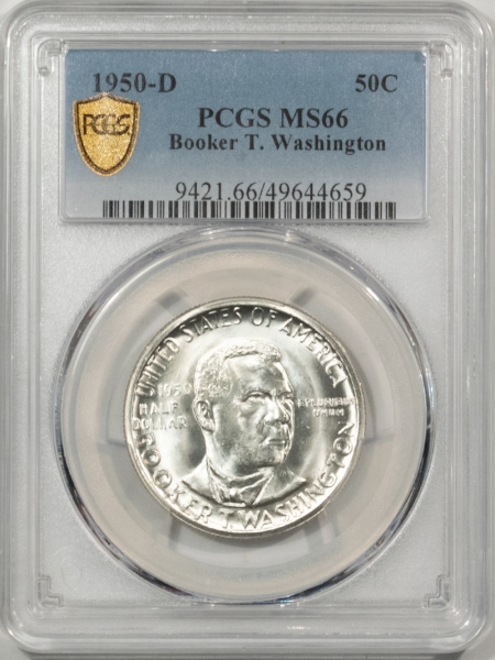 New Certified Coins 1950-D BTW COMMEMORATIVE HALF DOLLAR – PCGS MS-66, BLAZING WHITE! WOW!