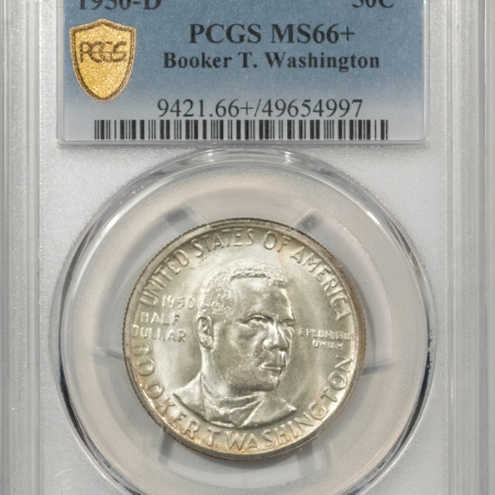 New Certified Coins 1950-D BTW COMMEMORATIVE HALF DOLLAR – PCGS MS-66+, NEARLY 67! PREMIUM QUALITY!