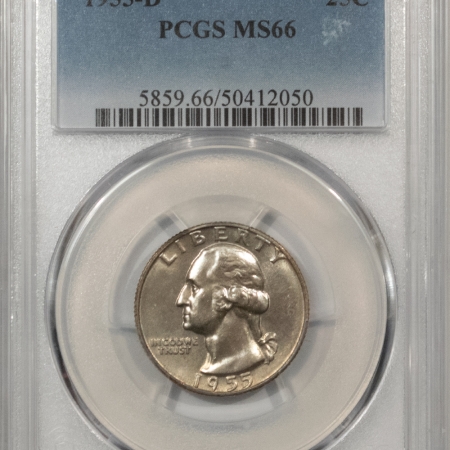 New Store Items 1955-D WASHINGTON QUARTER – PCGS MS-66, FRESH! 11K IN 67!