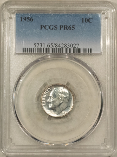 New Certified Coins 1956 PROOF ROOSEVELT DIME – PCGS PR-65