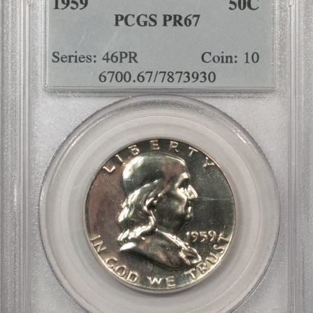 Franklin Halves 1959 PROOF FRANKLIN HALF DOLLAR – PCGS PR-67