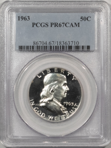 Franklin Halves 1963 PROOF FRANKLIN HALF DOLLAR – PCGS PR-67 CAM