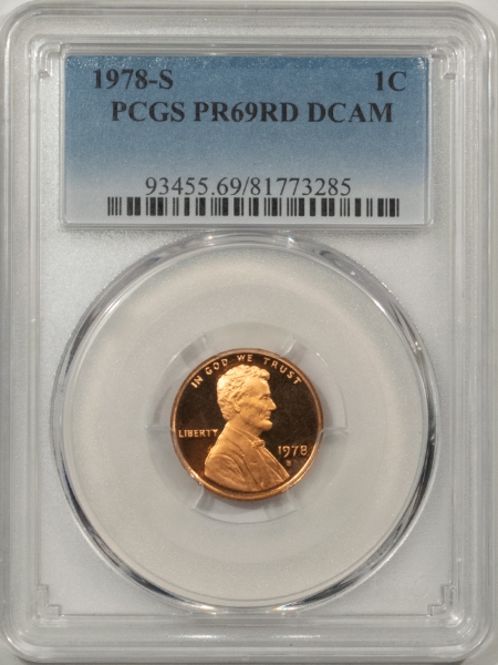 Lincoln Cents (Memorial) 1978-S, 1993-D LINCOLN CENTS LOT OF 2 COINS – PCGS PR-69 RD DCAM & NGC MS-67 RD