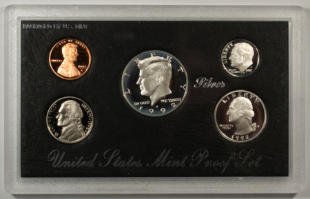 New Store Items 1992-S US SILVER PROOF 5 COIN SET – GEM PROOF IN ORIGINAL GOVERNMENT PACKAGE!