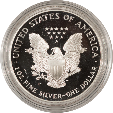 American Silver Eagles 1996 PROOF AMERICAN SILVER EAGLE 1 OZ SILVER BULLION COIN, FRESH GEM PR BOX/COA