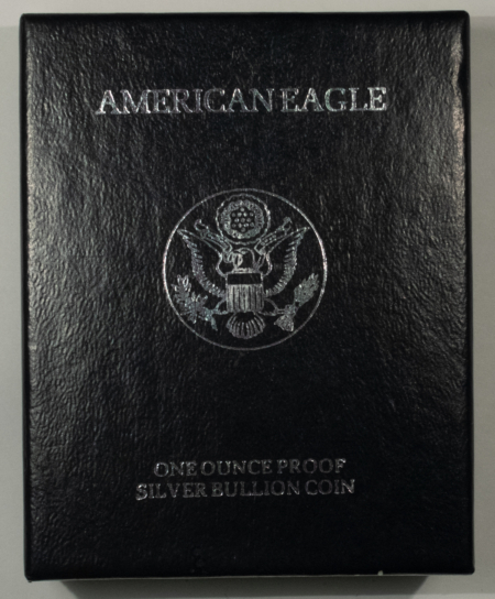 American Silver Eagles 1996 PROOF AMERICAN SILVER EAGLE 1 OZ SILVER BULLION COIN, FRESH GEM PR BOX/COA