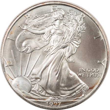 American Silver Eagles 1997 AMERICAN SILVER EAGLE 1 OZ SILVER COIN, ORIGINAL GEM BU!