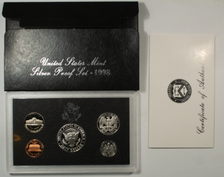 New Store Items 1998-S US SILVER PROOF 5 COIN SET – GEM PROOF IN ORIGINAL GOVERNMENT PACKAGE!