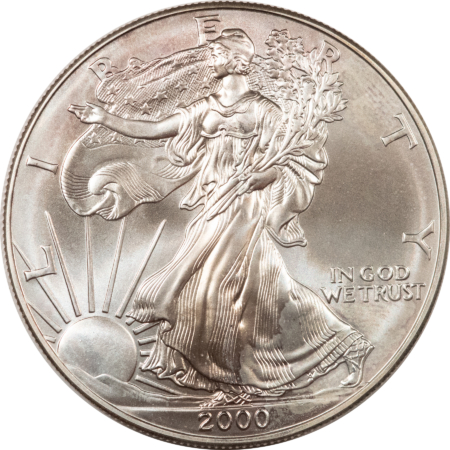 Bullion 2000 $1 AMERICAN SILVER EAGLE 1 OZ .999 – FRESH, BRILLIANT UNCIRCULATED!