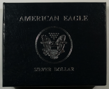 American Silver Eagles 2000 $1 AMERICAN SILVER EAGLE, 1 OZ, .999 – GEM BU WITH BOX AND COA!