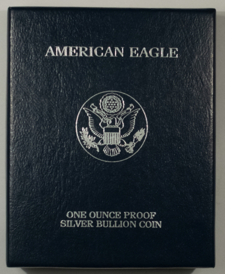 American Silver Eagles 2001 PROOF AMERICAN SILVER EAGLE 1 OZ SILVER BULLION COIN, FRESH GEM PR BOX/COA