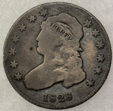 Capped Bust Quarters 1828 CAPPED BUST QUARTER – PLEASING CIRCULATED EXAMPLE!