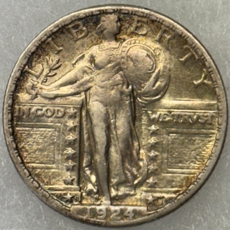 New Store Items 1924-S STANDING LIBERTY QUARTER – HIGH GRADE EXAMPLE BUT THOROUGHLY CLEANED