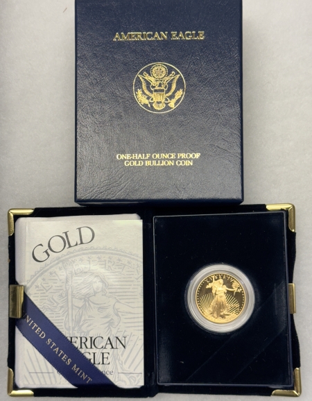 American Gold Eagles, Buffaloes, & Liberty Series 2001-W $25 1/2 OZ PROOF AMERICAN GOLD EAGLE – GEM PROOF, ORIGINAL MINT PACKAGING