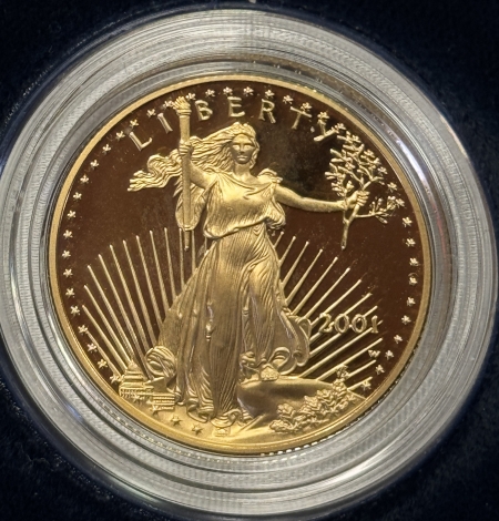 American Gold Eagles, Buffaloes, & Liberty Series 2001-W $25 1/2 OZ PROOF AMERICAN GOLD EAGLE – GEM PROOF, ORIGINAL MINT PACKAGING