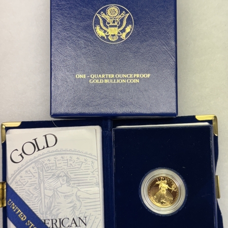 American Gold Eagles, Buffaloes, & Liberty Series 1996-W $25 1/4 OZ PROOF AMERICAN GOLD EAGLE – GEM PROOF, ORIGINAL MINT PACKAGING