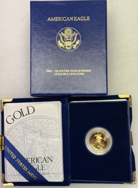 American Gold Eagles, Buffaloes, & Liberty Series 1996-W $25 1/4 OZ PROOF AMERICAN GOLD EAGLE – GEM PROOF, ORIGINAL MINT PACKAGING