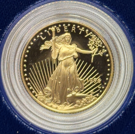 American Gold Eagles, Buffaloes, & Liberty Series 1996-W $25 1/4 OZ PROOF AMERICAN GOLD EAGLE – GEM PROOF, ORIGINAL MINT PACKAGING