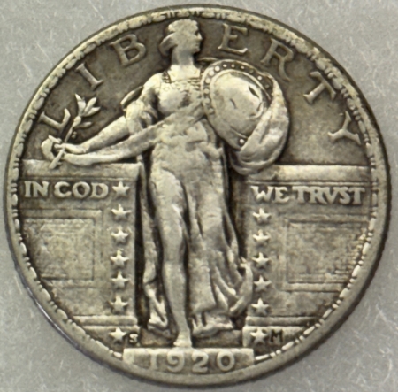 New Store Items 1920-S STANDING LIBERTY QUARTER – HIGH GRADE CIRCULATED EXAMPLE! VIRTUALLY XF!