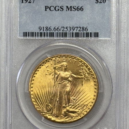 New Store Items 1927 $20 ST GAUDENS GOLD DOUBLE EAGLE – PCGS MS-66