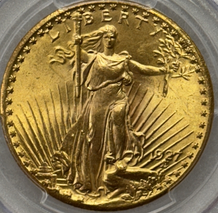 $20 1927 $20 ST GAUDENS GOLD DOUBLE EAGLE – PCGS MS-66