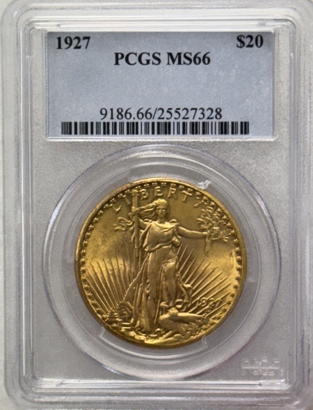 $20 1927 $20 ST GAUDENS GOLD DOUBLE EAGLE – PCGS MS-66