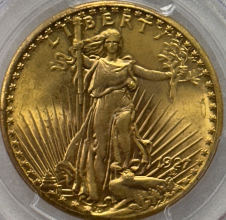 $20 1927 $20 ST GAUDENS GOLD DOUBLE EAGLE – PCGS MS-66